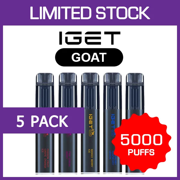 IGET GOAT – 5000 PUFFS – 5 PACK